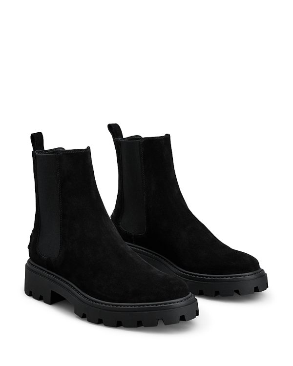 Tod's Women's Pull On Lug Chelsea Boots