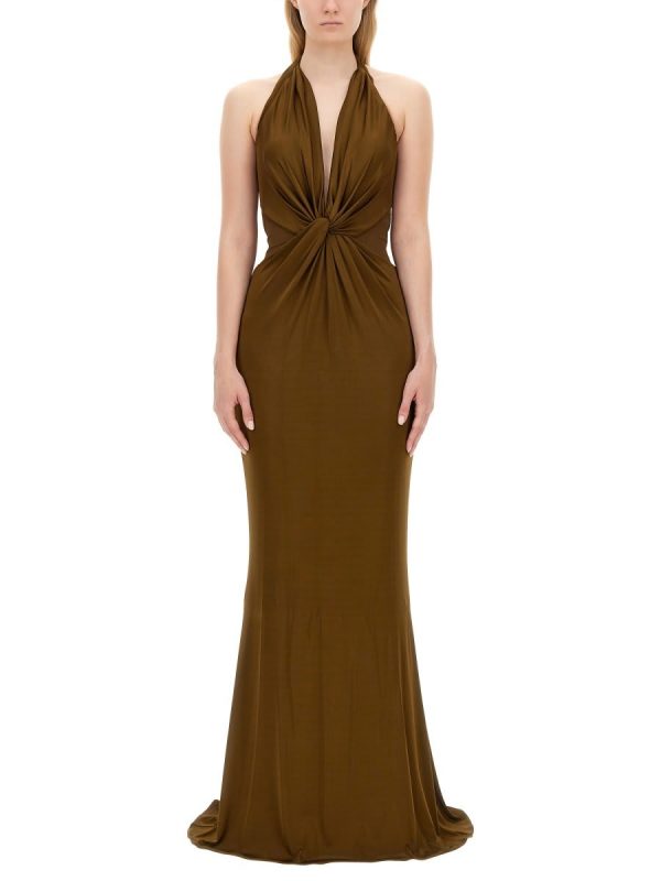 Tom Ford Knitted Stretch Jersey Criss-cross Evening Dress