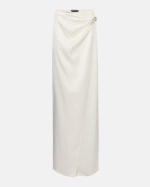 Tom Ford Silk satin wrap skirt
