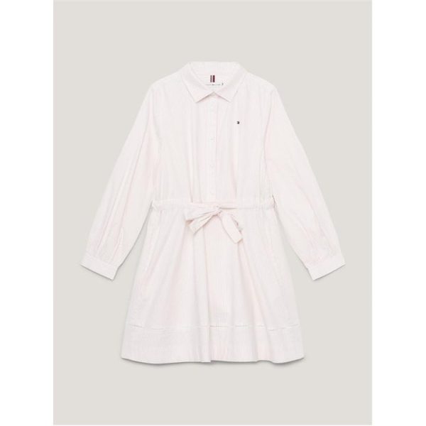 Tommy Hilfiger Ithica Stripe Shirt Dress Juniors - Pink