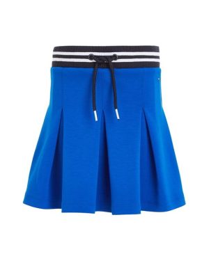 Tommy Hilfiger Knitted Monotype Pleated Mini Skirt Juniors - Blue