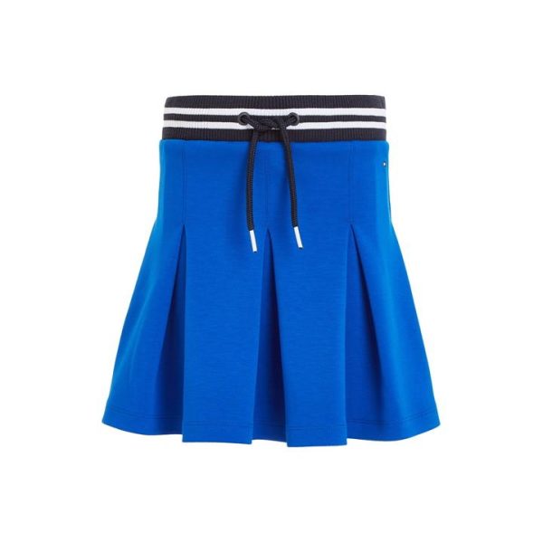 Tommy Hilfiger Knitted Monotype Pleated Mini Skirt Juniors - Blue
