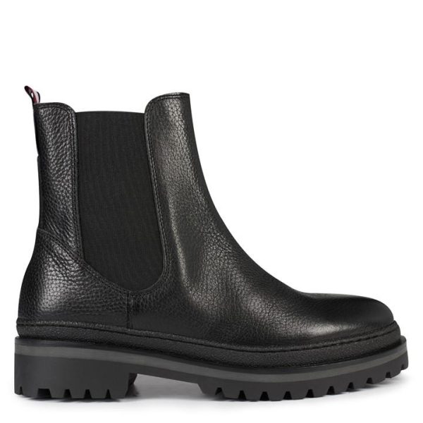 Tommy Hilfiger Rigged Classic Chelsea Boots - Black