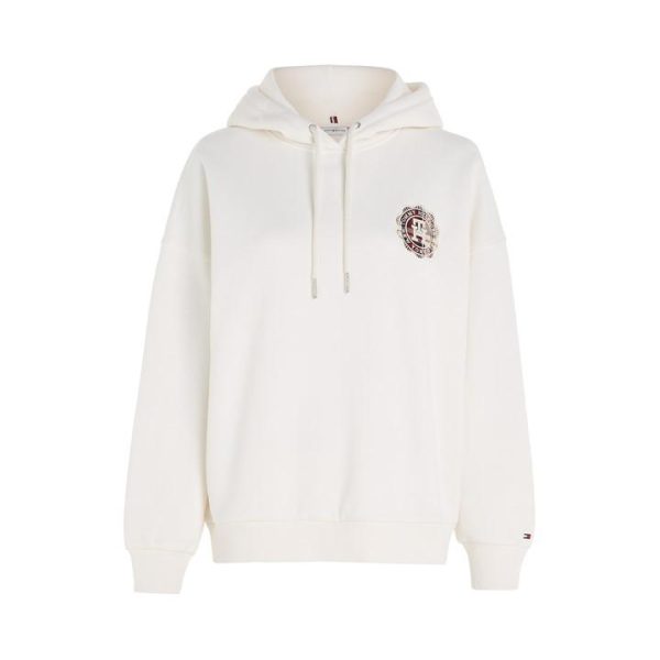 Tommy Hilfiger TH MONOGRAM STAMP RELAXED FIT HOODY - White
