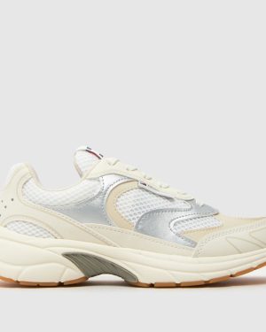 Tommy Jeans Coney Metallic Runner Trainers in White