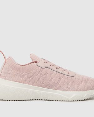Tommy Jeans Flexi Jacquard Trainers in Pale Pink
