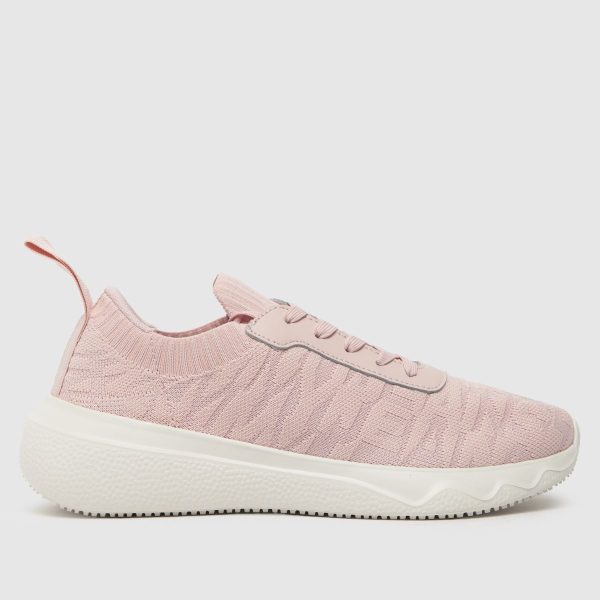 Tommy Jeans Flexi Jacquard Trainers in Pale Pink