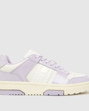 Tommy Jeans The Brooklyn Trainers in White & Purple