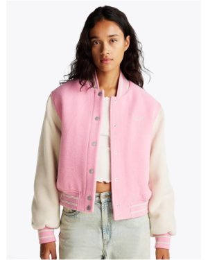 Tommy Jeans Varsity Jacket - Pink
