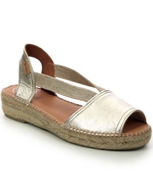 Toni Pons Etna Platinum Womens Espadrilles 0108-26 in a Plain Leather in Size 42