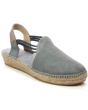 Toni Pons Nuria Grey Suede Womens Espadrilles 0110-03 in a Plain Suede Leather in Size 36