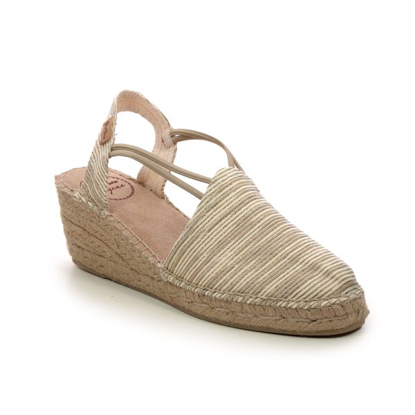 Toni Pons Tania Zr 4 Beige Womens Espadrilles 4005-55 in a Plain Textile in Size 39