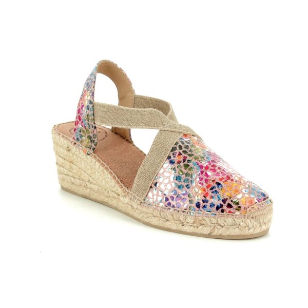 Toni Pons Telva Pm Taupe multi Womens Espadrilles 9105-50 in a Plain Leather in Size 37