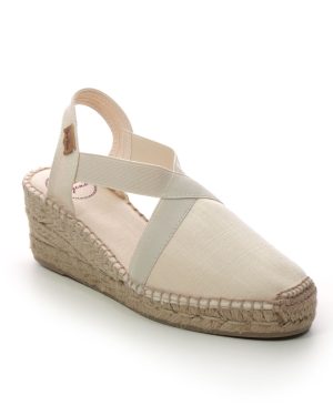Toni Pons Ter Off White Womens Espadrilles 1003-66 in a Plain Textile in Size 42