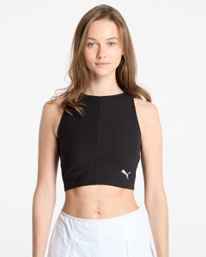 Top Puma Wardrobe Essentials Ribbed Crop Top PUMA Black XS