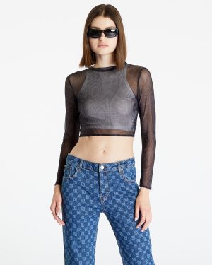 Top RIPNDIP Hypnotic Crop Mesh Long Sleeve Black XL