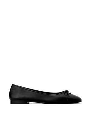 Tory Burch Cap-Toe Ballet Flats - Black