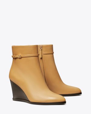 Tory Burch Double T Buckle Wedge Boot