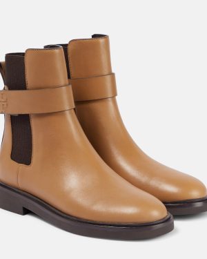 Tory Burch Embossed leather Chelsea boots