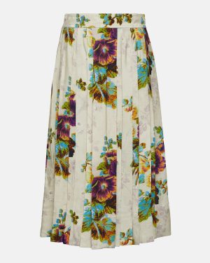 Tory Burch Floral satin midi skirt