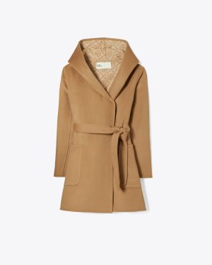 Tory Burch Hooded Wool Coat