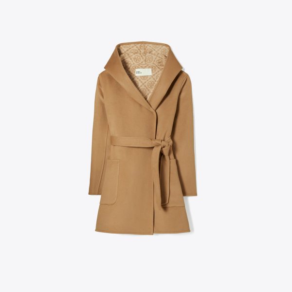 Tory Burch Hooded Wool Coat