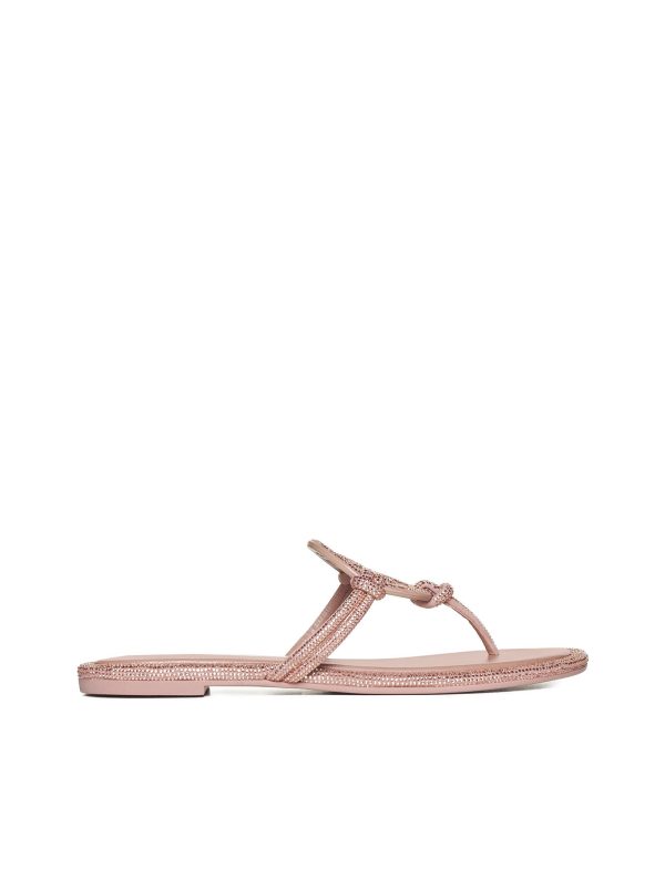 Tory Burch Miller Knotted Pave Embellished Sandals