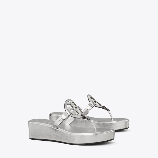 Tory Burch Miller Metallic Wedge Sandal