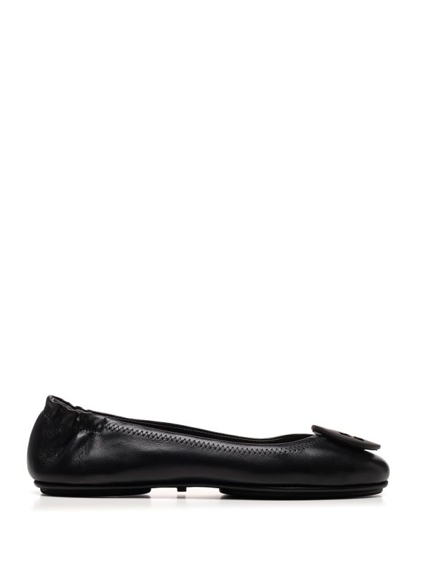 Tory Burch Minnie Travel Leather Ballet Flats