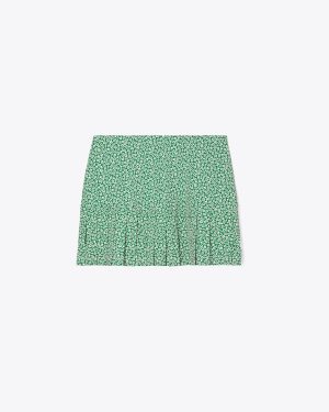 Tory Burch Printed Pleated-Hem Tennis Skirt