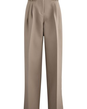 Tory Burch Straight-leg Stretch-wool Trousers - Taupe - 6 (UK10 / S)