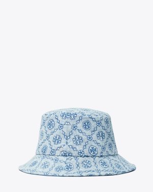 Tory Burch T Monogram Denim Bucket Hat