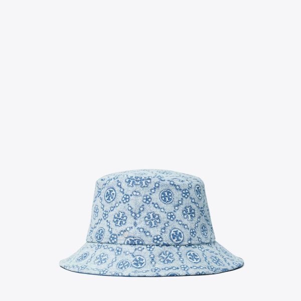Tory Burch T Monogram Denim Bucket Hat