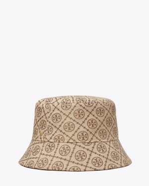 Tory Burch T Monogram Short-Brim Bucket Hat