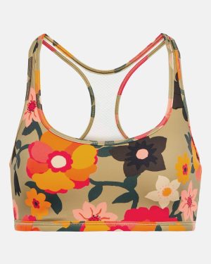 Tory Sport Printed racerback sports bra