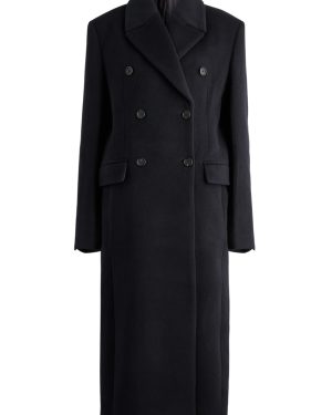 Toteme Double-breasted Cashmere Coat - Navy - 38 (UK10 / S)