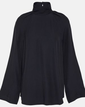 Toteme High-neck satin blouse