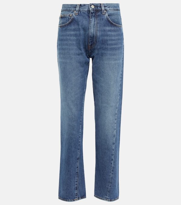 Toteme Mid-rise twisted-seam straight jeans