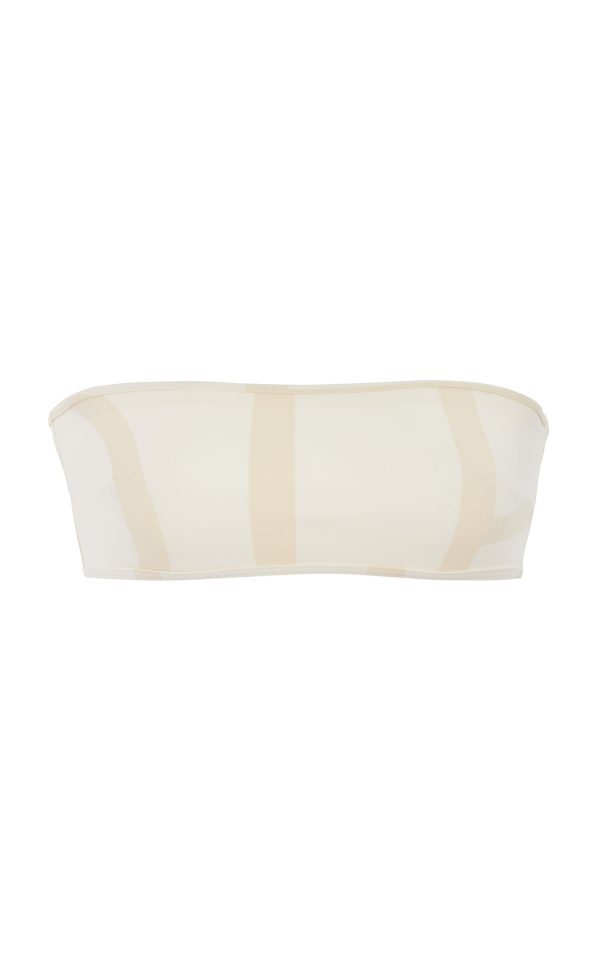 Toteme - Monogram Strapless Bikini Top - Ivory - XL - Moda Operandi