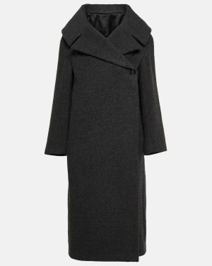 Toteme Oversized wool-blend felt wrap coat