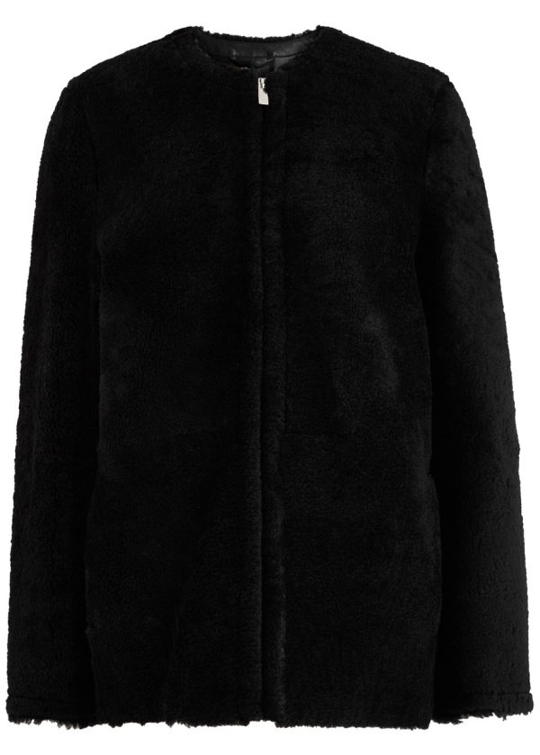 Toteme Shearling Coat - Black - 38 (UK10 / S)