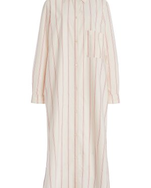 Toteme - Striped Cotton-Silk Maxi Tunic Dress - Stripe - FR 34 - Moda Operandi
