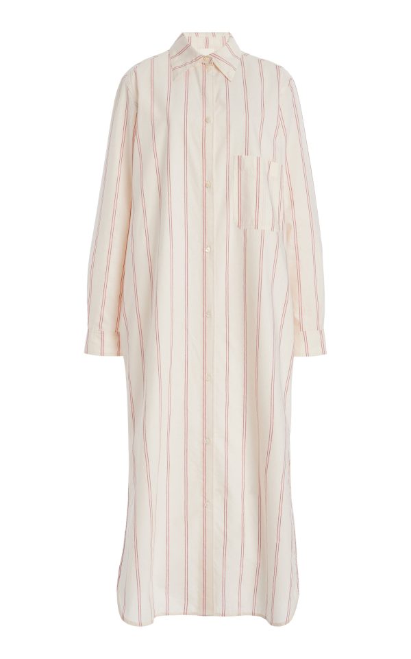 Toteme - Striped Cotton-Silk Maxi Tunic Dress - Stripe - FR 34 - Moda Operandi