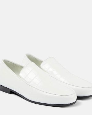 Toteme The Oval croc-effect leather loafers