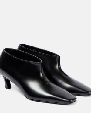 Toteme Wide Shaft leather ankle boots