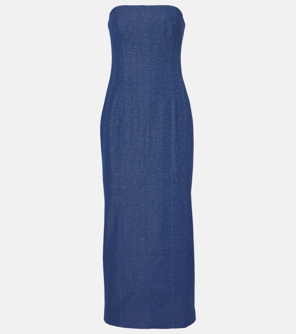 Tove Alba strapless denim midi dress