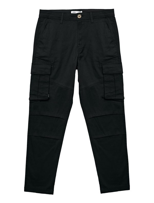 Trousers Ralston Stretch Cotton Twill Multi-Pocket Cargo Trousers In Anthracite Black / S - Tokyo Laundry