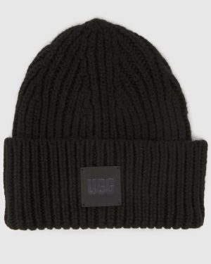 UGG Black Chunky Rib Beanie