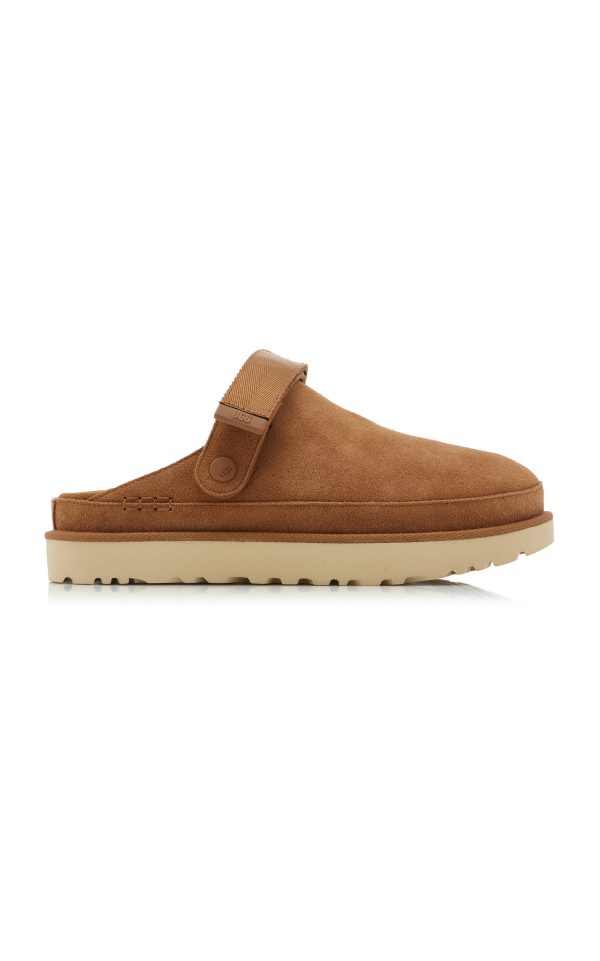 UGG - Goldenstar Suede Clogs - Brown - US 6 - Moda Operandi