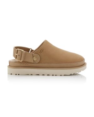 UGG - Goldenstar Villa Suede Clogs - Tan - US 8 - Moda Operandi